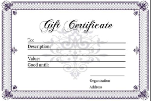 Gift Certificate